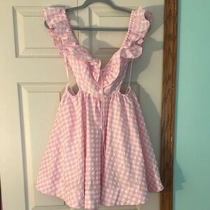 Pink Gingham Women’s Dress